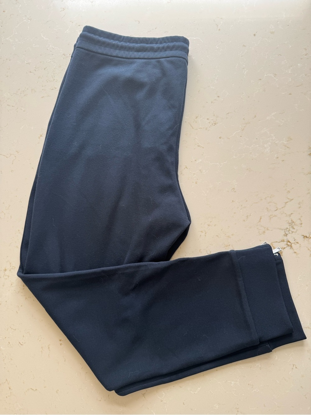 Armani Exchange Dark Navy Pleated Joggers